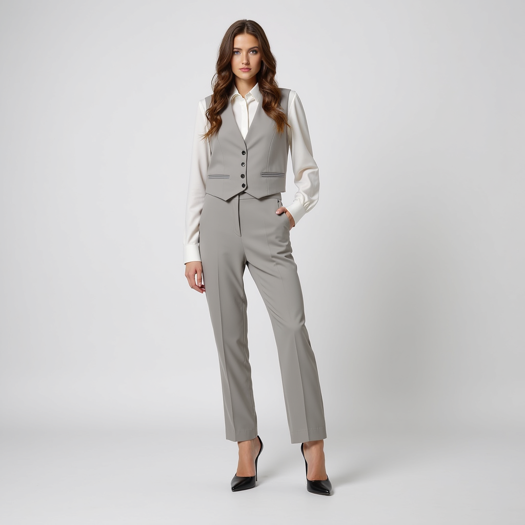 Gleame Outfit Set - Gilet & Pantalon - Stijlvolle dames set