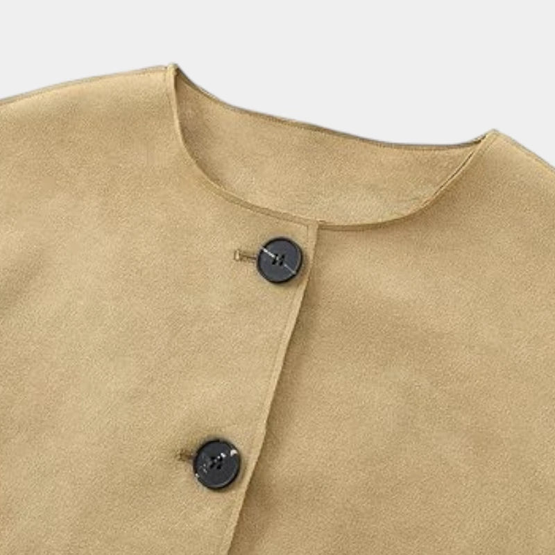 Gleame.-Blazers & Blouses-Gleame Blazer - Damesblazer met lange mouwen en knoopsluiting in casual stijl