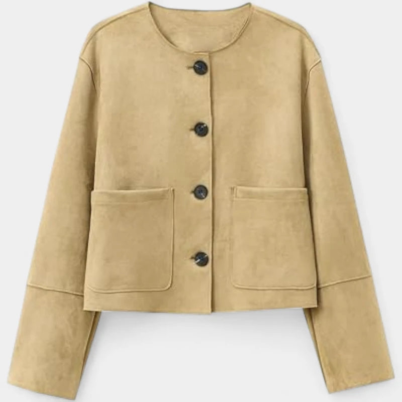 Gleame.-Blazers & Blouses-Gleame Blazer - Damesblazer met lange mouwen en knoopsluiting in casual stijl