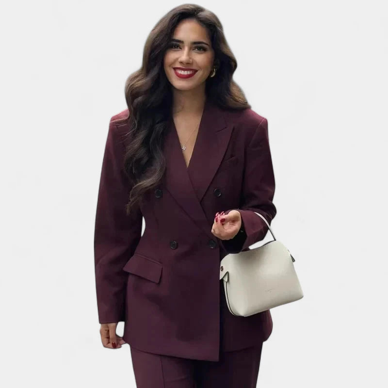 Gleame.-Blazers & Blouses-Gleame Blazer - Elegante dubbele breasted blazer voor dames