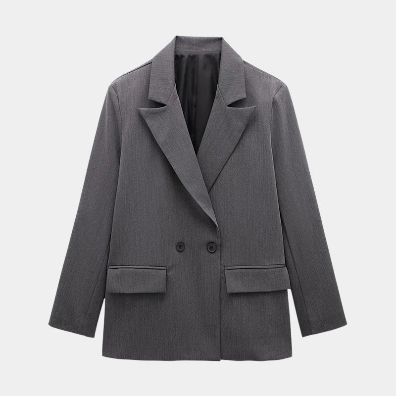 Gleame.-Blazers & Blouses-Gleame Blazer - Hoge kwaliteit dames blazer met knopen in effen kleuren