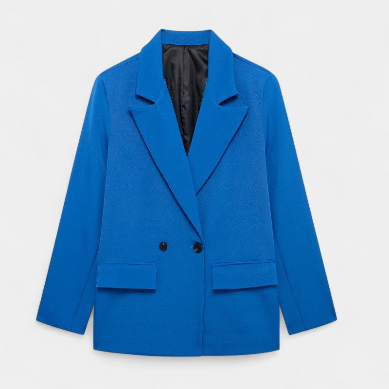 Gleame.-Blazers & Blouses-Gleame Blazer - Hoge kwaliteit dames blazer met knopen in effen kleuren