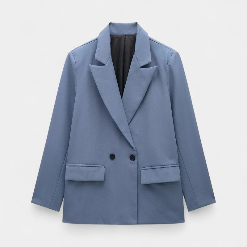 Gleame.-Blazers & Blouses-Gleame Blazer - Hoge kwaliteit dames blazer met knopen in effen kleuren