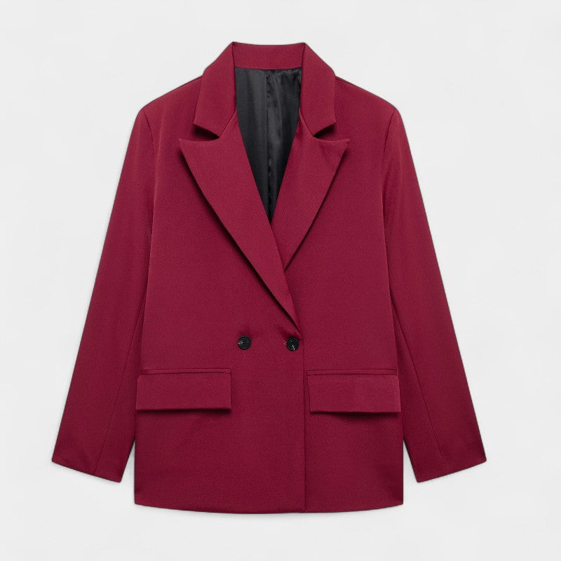 Gleame.-Blazers & Blouses-Gleame Blazer - Hoge kwaliteit dames blazer met knopen in effen kleuren