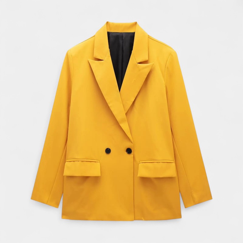 Gleame.-Blazers & Blouses-Gleame Blazer - Hoge kwaliteit dames blazer met knopen in effen kleuren