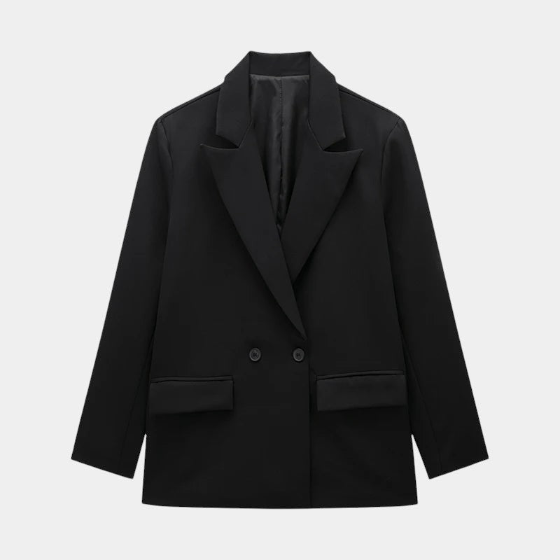 Gleame.-Blazers & Blouses-Gleame Blazer - Hoge kwaliteit dames blazer met knopen in effen kleuren