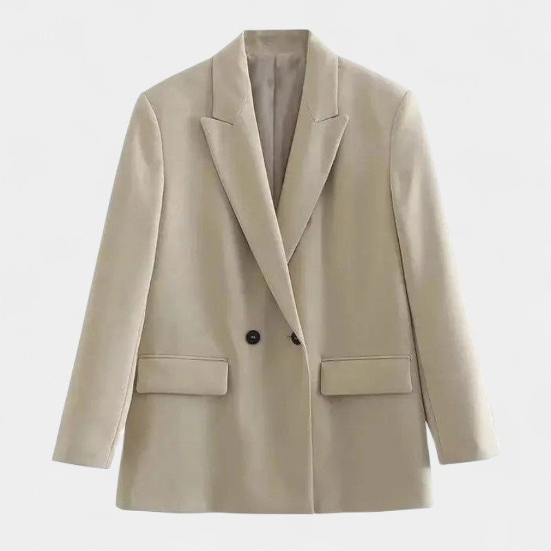 Gleame.-Blazers & Blouses-Gleame Blazer - Vintage dubbele knoop blazer met zakken