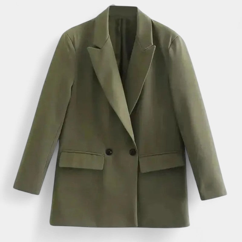 Gleame.-Blazers & Blouses-Gleame Blazer - Vintage dubbele knoop blazer met zakken