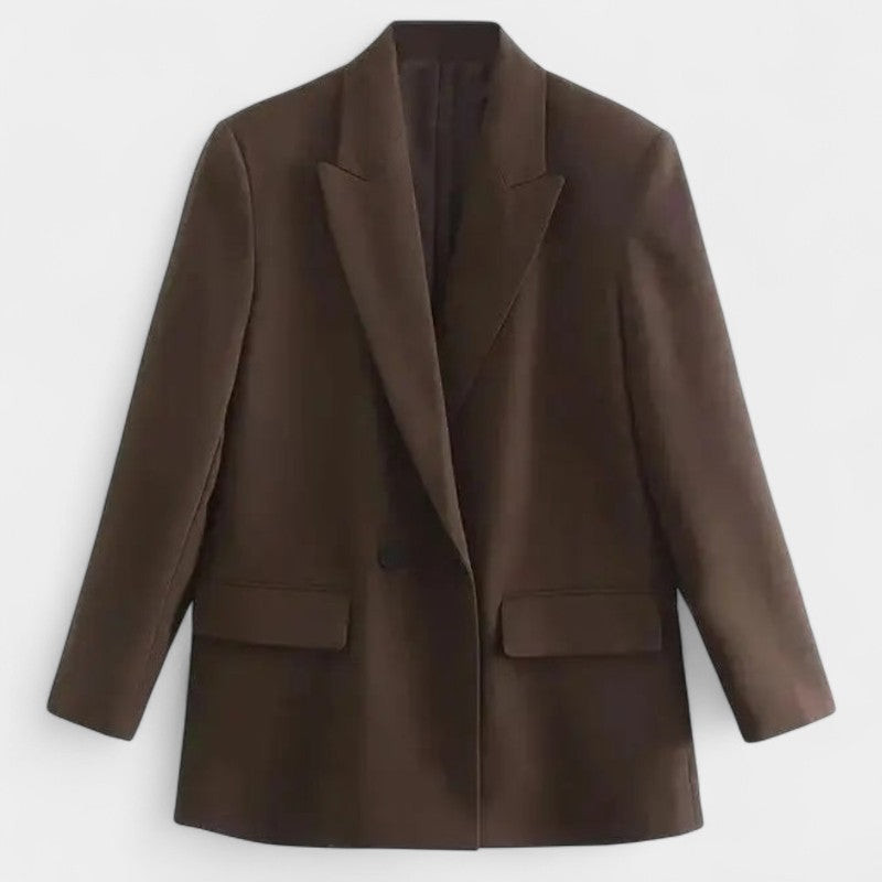 Gleame.-Blazers & Blouses-Gleame Blazer - Vintage dubbele knoop blazer met zakken