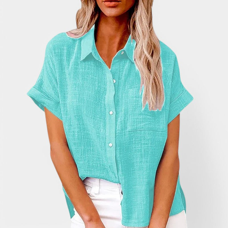 Gleame.-Blazers & Blouses-Gleame Blouse - Casual zomerblouse voor dames met stijl