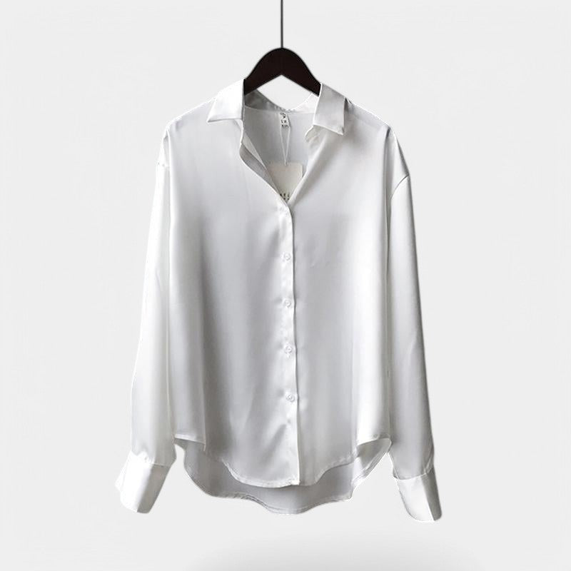 Gleame.-Blazers & Blouses-Gleame Top - Elegante gebreide cardigan met knopen en kraag