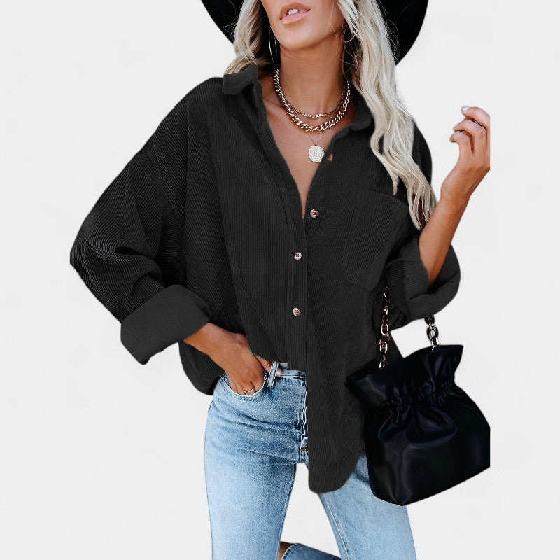 Gleame.-Blazers & Blouses-Gleame Tops en Blouses - Stijlvolle damesblouse met lange mouwen