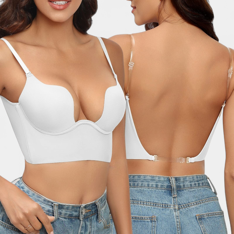Gleame.-Bra-Gleame Beha - Comfortabele backless beha met transparante bandjes