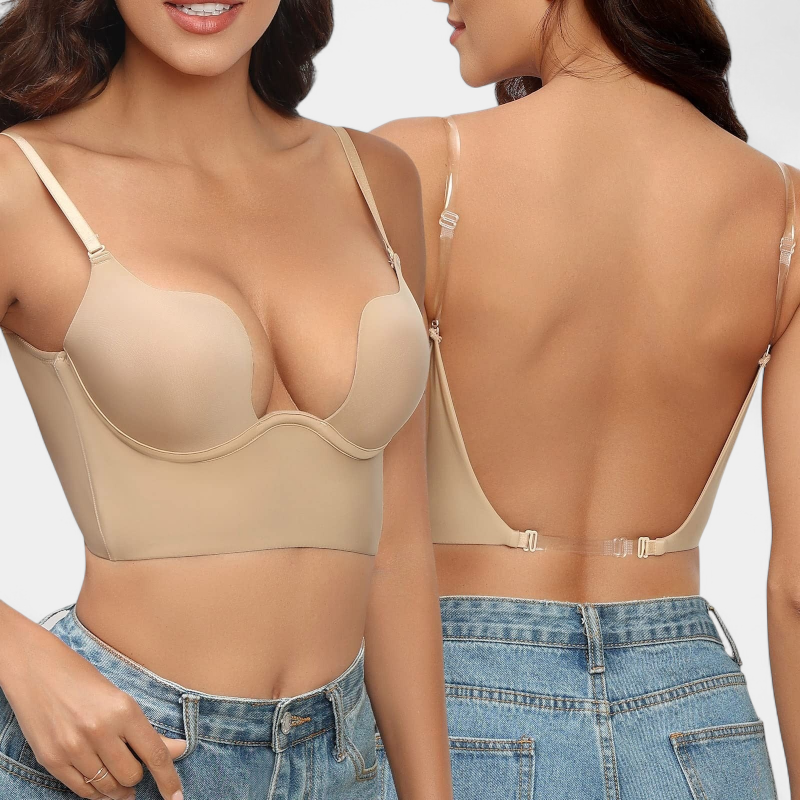 Gleame.-Bra-Gleame Beha - Comfortabele backless beha met transparante bandjes