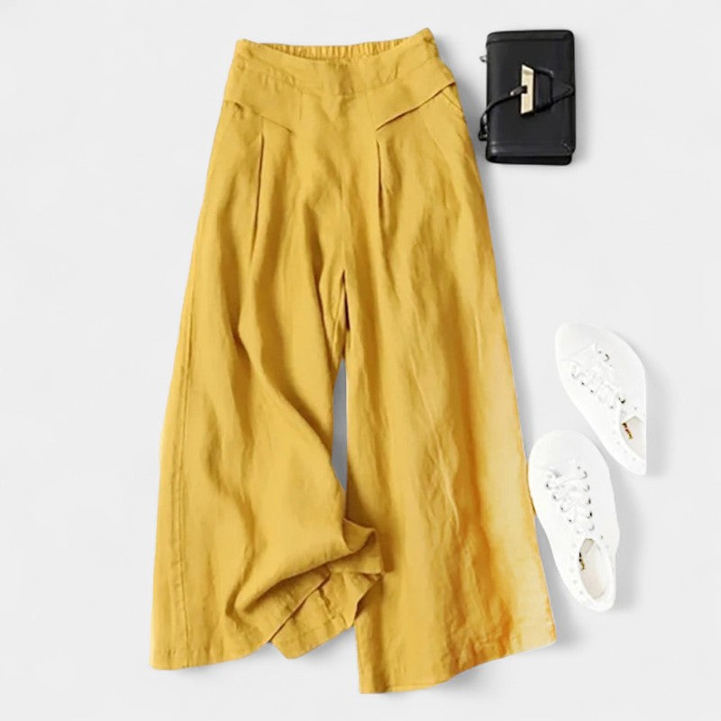 Gleame.-Broeken-Gleame Broek - Comfortabele casual katoen linnen losse broek