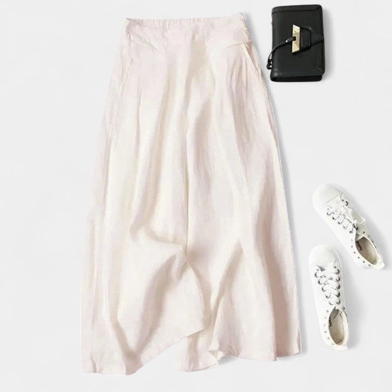 Gleame.-Broeken-Gleame Broek - Comfortabele casual katoen linnen losse broek