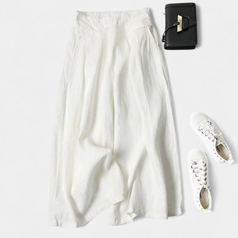 Gleame.-Broeken-Gleame Broek - Comfortabele casual katoen linnen losse broek