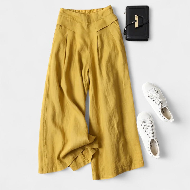 Gleame.-Broeken-Gleame Broek - Comfortabele casual katoen linnen losse broek