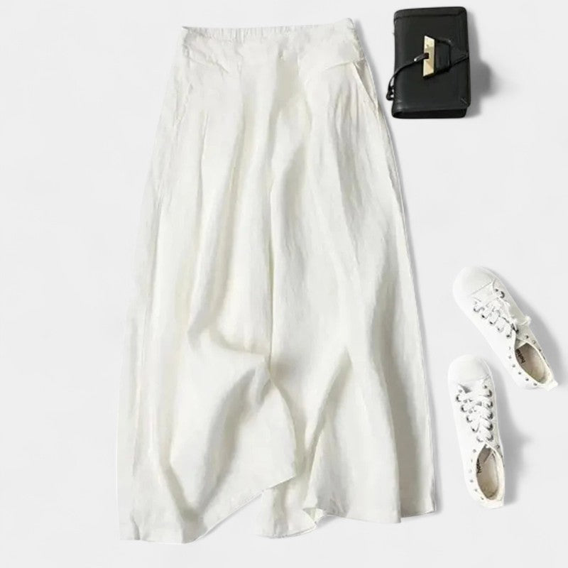 Gleame.-Broeken-Gleame Broek - Comfortabele casual katoen linnen losse broek