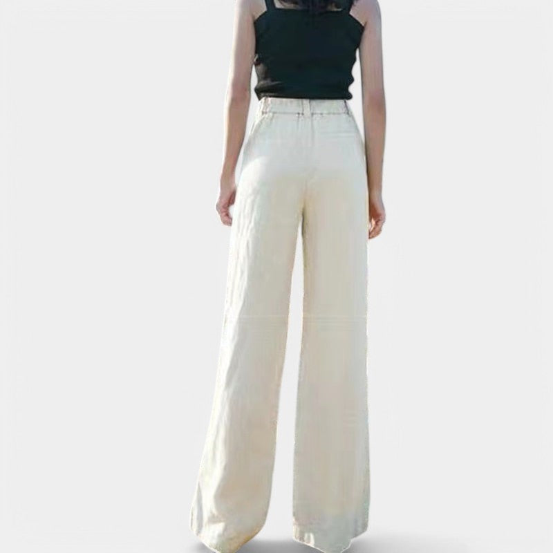 Gleame.-Broeken-Gleame Broek - Een klassieke wijde pijp broek voor dames