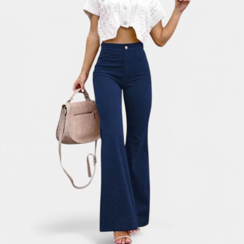 Gleame.-Broeken-Gleame Flared Trousers - Faye flared trousers voor comfort en stijl