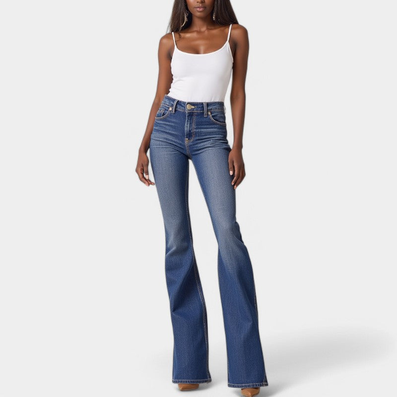 Gleame.-Broeken-Gleame Jeans - Comfortabele jeans met een strakke bootcut pasvorm