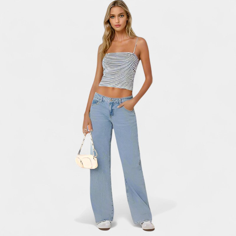 Gleame.-Broeken-Gleame Jeans - Women High Waist Hottie Slim Jeans Pant