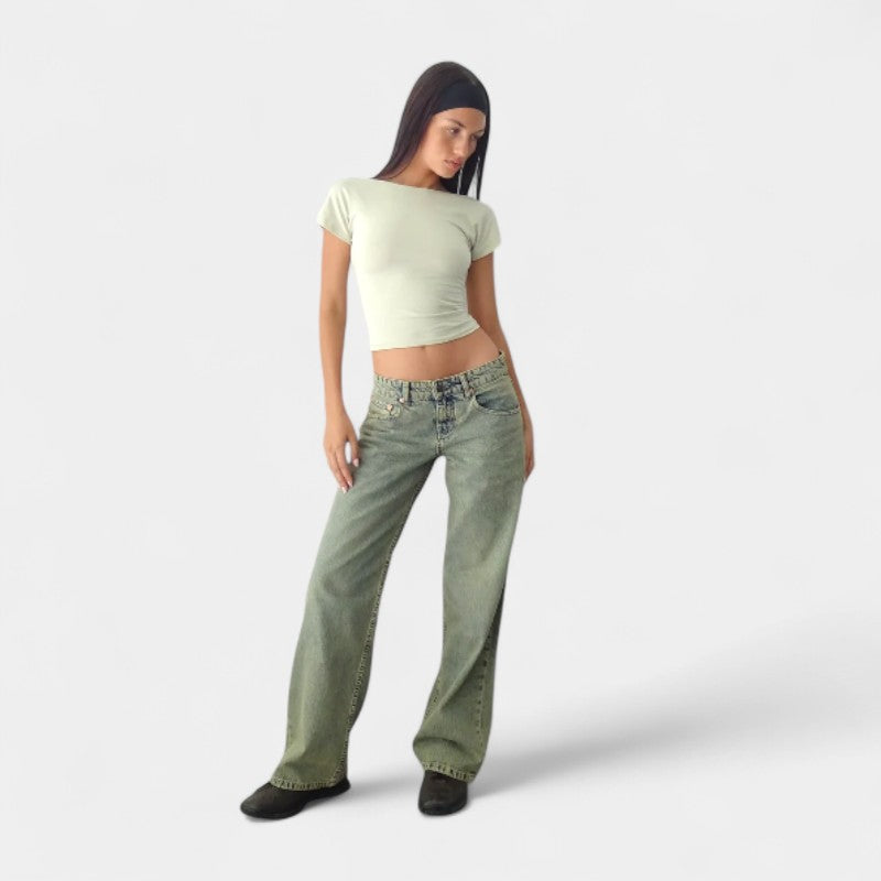 Gleame.-Broeken-Gleame Jeans - Women High Waist Hottie Slim Jeans Pant