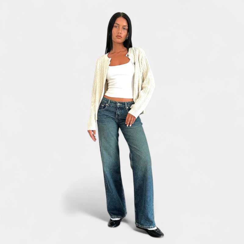 Gleame.-Broeken-Gleame Jeans - Women High Waist Hottie Slim Jeans Pant