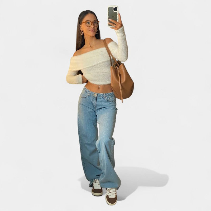 Gleame.-Broeken-Gleame Jeans - Women High Waist Hottie Slim Jeans Pant