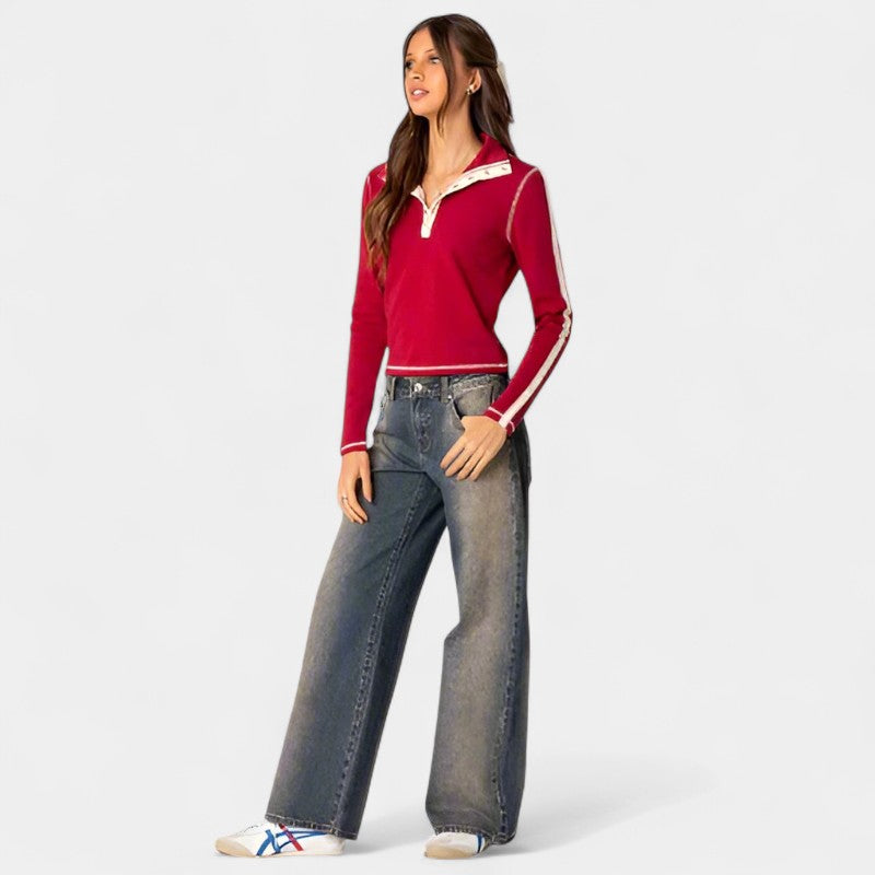 Gleame.-Broeken-Gleame Jeans - Women High Waist Hottie Slim Jeans Pant