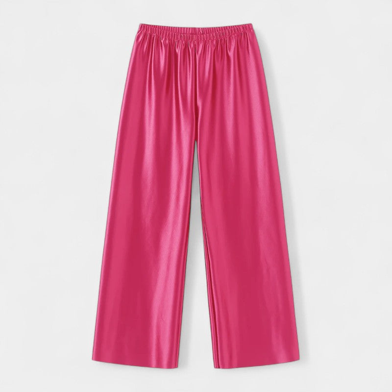 Gleame.-Broeken-Gleame Lange casual broek - Comfortabele wijde broek voor vrouwen