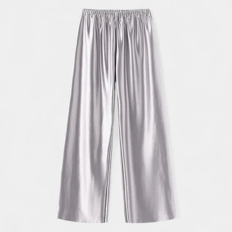 Gleame.-Broeken-Gleame Lange casual broek - Comfortabele wijde broek voor vrouwen