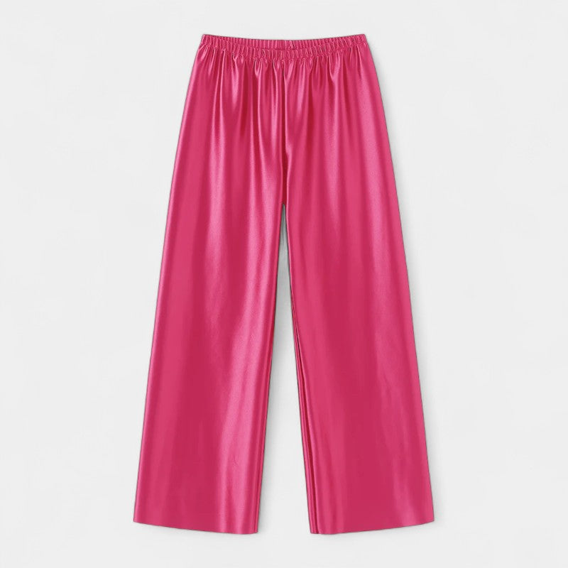 Gleame.-Broeken-Gleame Lange casual broek - Comfortabele wijde broek voor vrouwen
