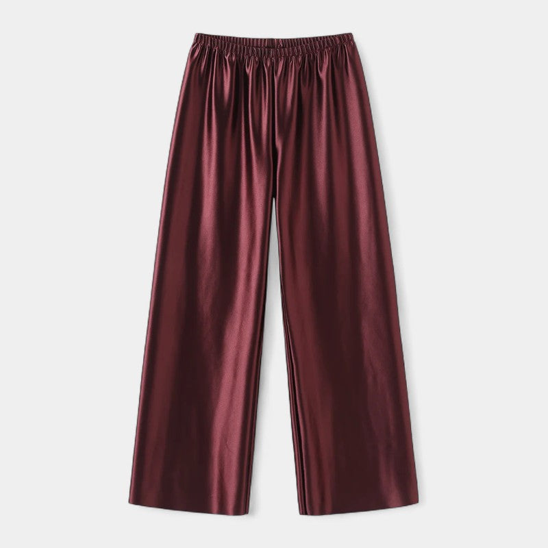 Gleame.-Broeken-Gleame Lange casual broek - Comfortabele wijde broek voor vrouwen