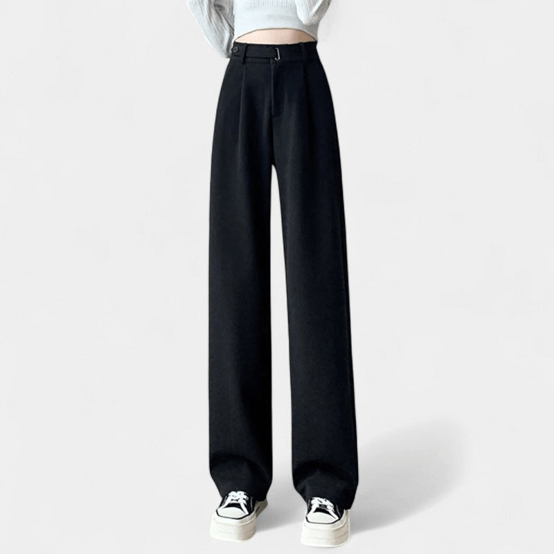 Gleame Pantalon - Dames lange broek met hoge taille