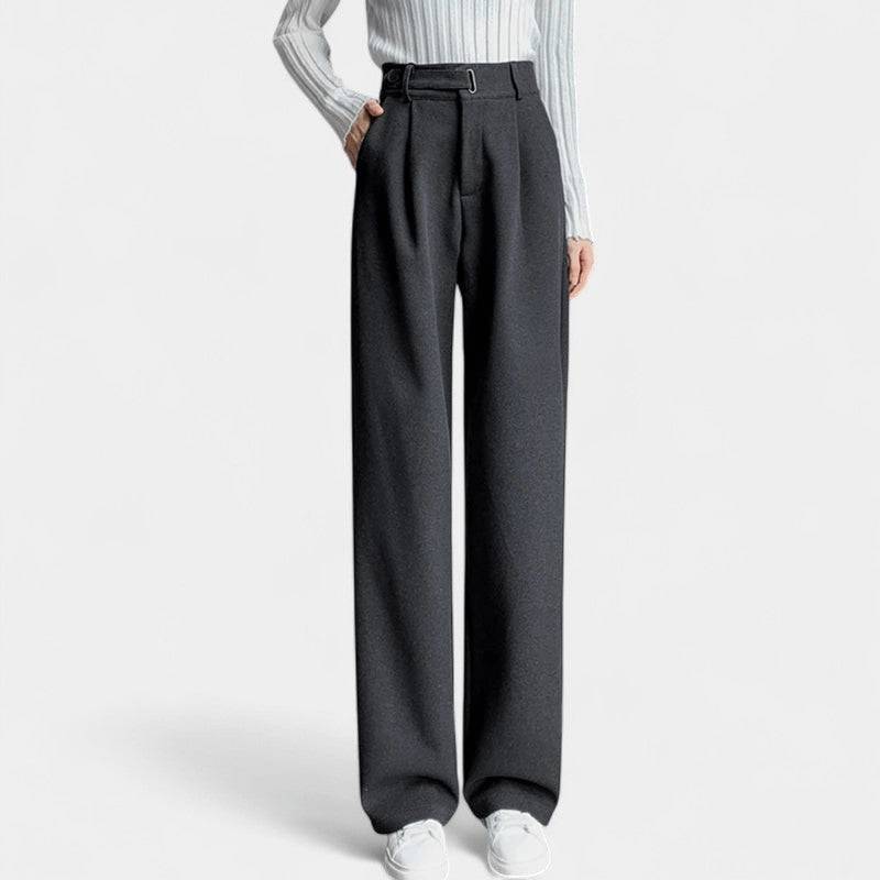 Gleame Pantalon - Dames lange broek met hoge taille