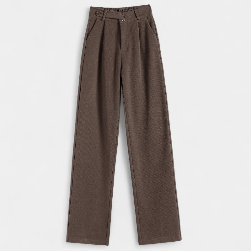 Gleame Pantalon - Dames lange broek met hoge taille