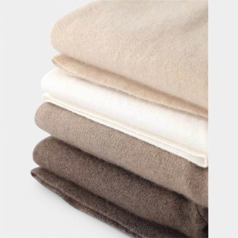 Gleame Joggingbroek - Cashmere sweatpants voor dames met hoge taille en wijde pijpen