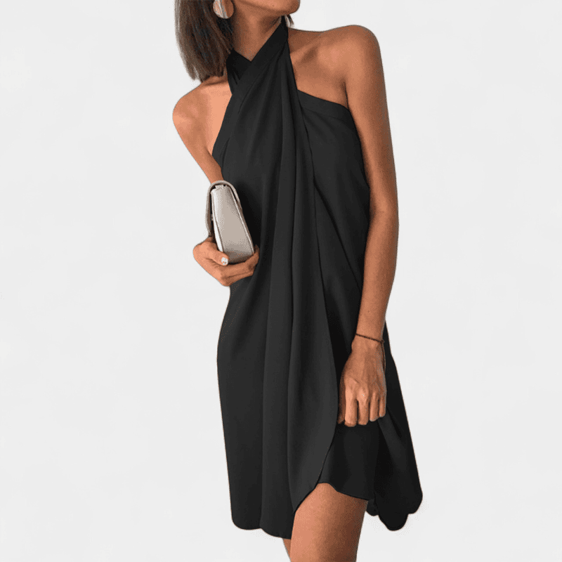 Gleame.-Dress-Gleame jurk - elegante halterjurk met klassieke stijl voor dames