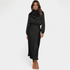 Gleame.-Dresses-Gleame Lange Jurk - Elegante midi dress van satijn met lange mouwen en hoge hals