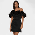 Gleame.-Fashion Women Dress Summer-Gleame jurk - gerimpelde off-shoulder jurk met speels ontwerp