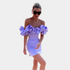Gleame.-Fashion Women Dress Summer-Gleame jurk - gerimpelde off-shoulder jurk met speels ontwerp
