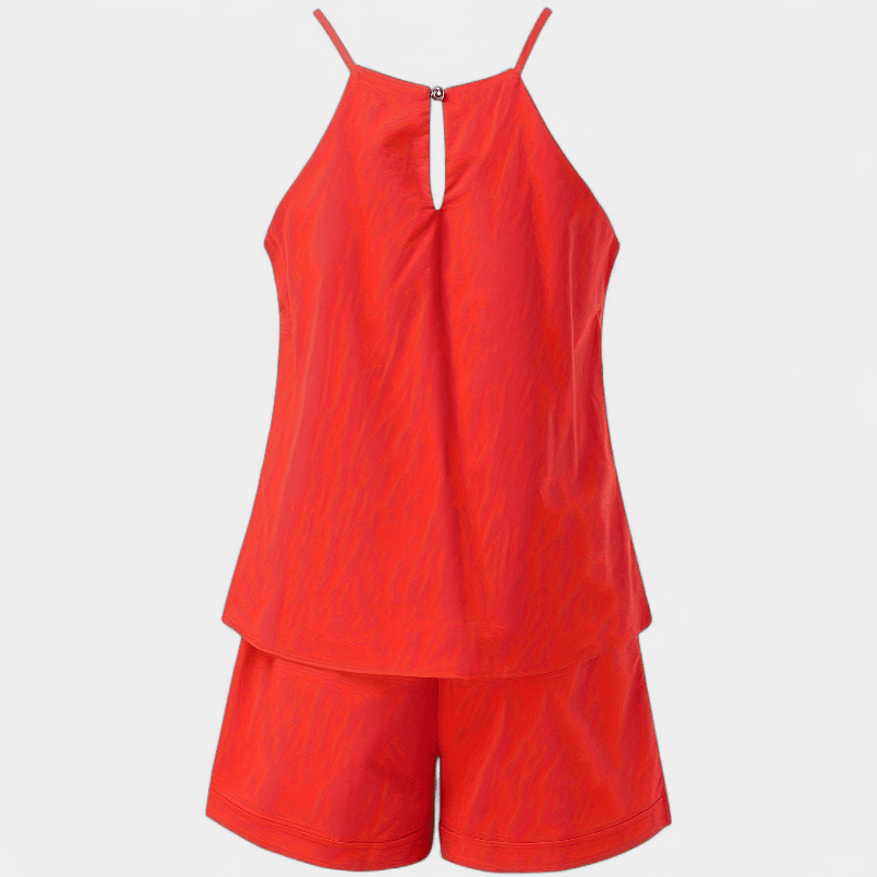 Gleame.-Gleame 2-delig set - Dames casual mouwloze top en korte broek met zakken