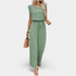 Gleame.-Gleame 2-delig set - Dames elegante broek met kanten details en bijpassende top