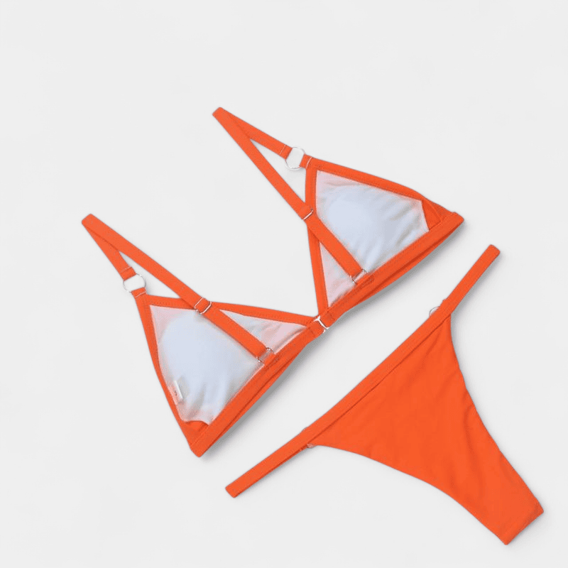 Gleame.-Gleame Bikini - Triangel bikini met ringdetails voor een zomerse strandlook