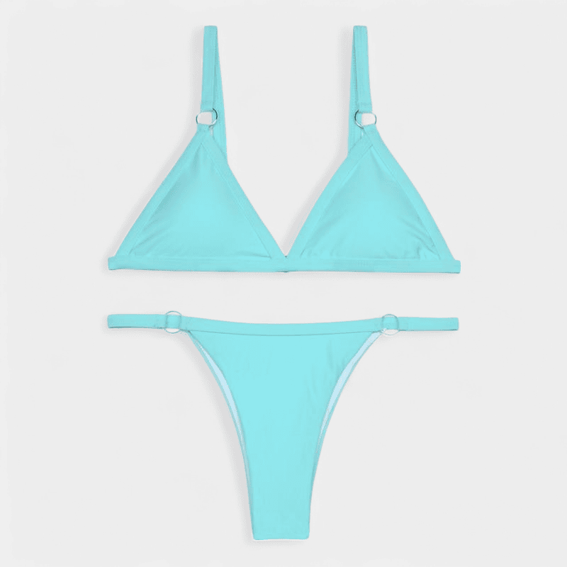Gleame.-Gleame Bikini - Triangel bikini met ringdetails voor een zomerse strandlook