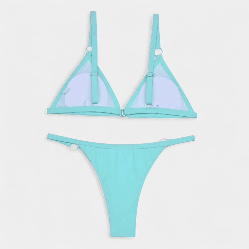 Gleame.-Gleame Bikini - Triangel bikini met ringdetails voor een zomerse strandlook