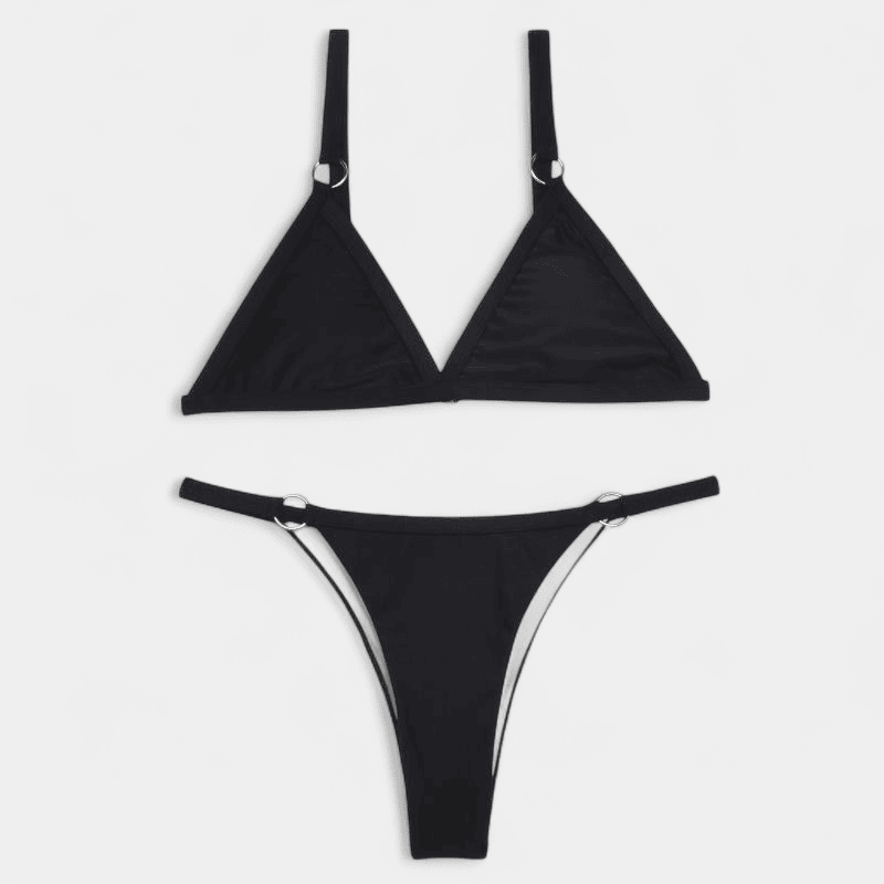 Gleame.-Gleame Bikini - Triangel bikini met ringdetails voor een zomerse strandlook