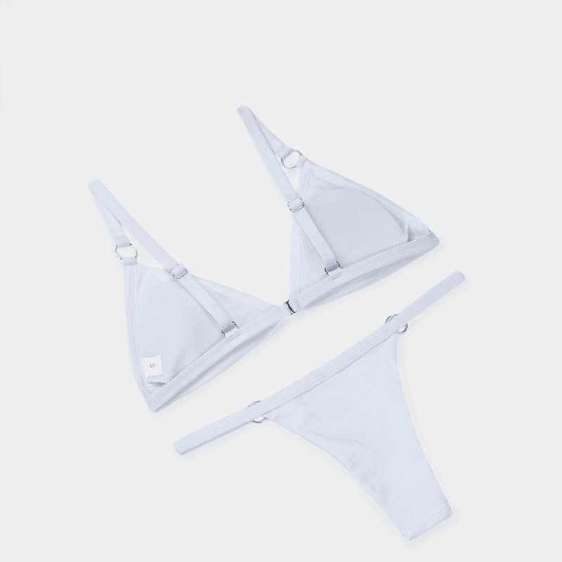 Gleame.-Gleame Bikini - Triangel bikini met ringdetails voor een zomerse strandlook